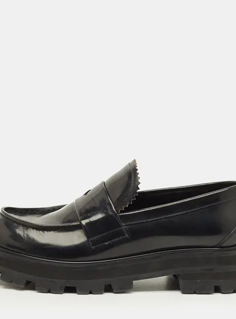 Alexander McQueen Wander Size 40 Black Leather Loafers