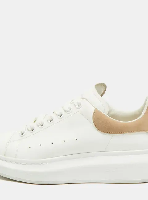 Alexander McQueen Oversized Size 41 White/Brown Leather Low Top Sneakers