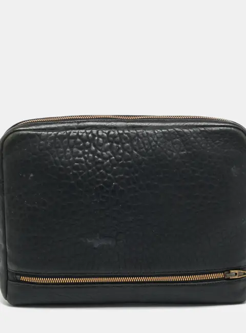 Alexander Wang Black Pebbled Leather Agenda Pouch