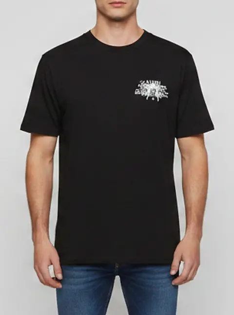 Amiri Black Graphic Print Jersey Crewneck Cherub Text T-Shirt M