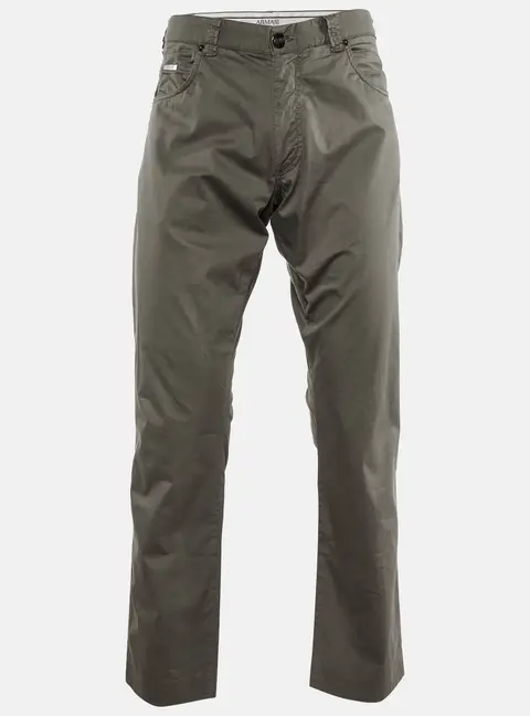 Armani Collezioni Grey Cotton Regular Fit Pants L/Waist 34"