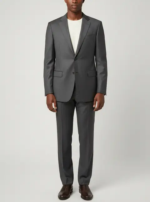 Armani Collezioni Grey Wool Blend Regular Fit Suit L
