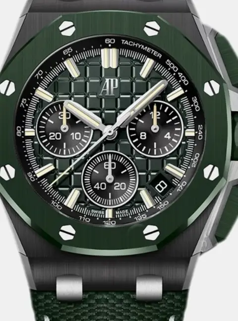 Audemars Piguet Royal Oak 26420CE.OO.A063VE.01 Green Ceramic Automatic Men's Wristwatch 43mm