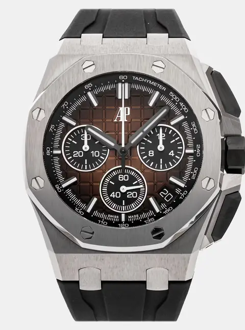 Audemars Piguet Royal Oak Offshore Chronograph 26420ST.OO.A828CR.01 Brown Stainless Steel Automatic Chronograph Men's Wristwatch 43MM