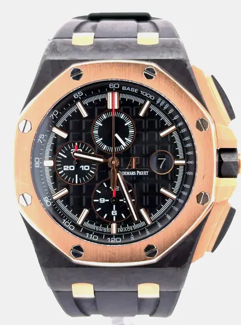 Audemars Piguet Royal Oak Offshore Chronograph 26406FR.OO.A002CA.01 Black Rose Gold, Rubber Men's Wristwatch 44mm