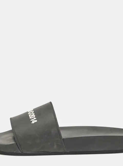 Axel Arigato Black Rubber Pool Slides Size 42