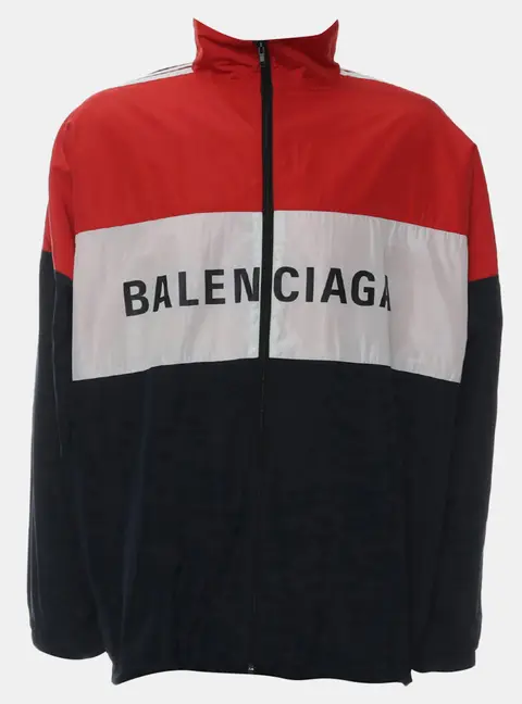 Balenciaga Colorblock Logo Windbreaker Jacket S