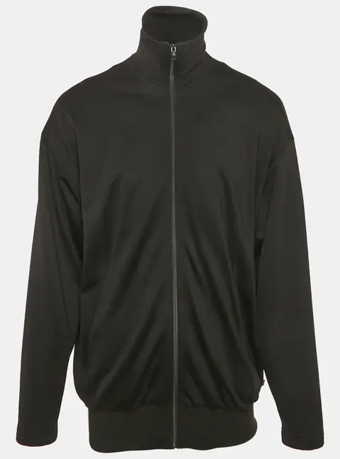Balenciaga Black Jersey Zip-up Jacket L