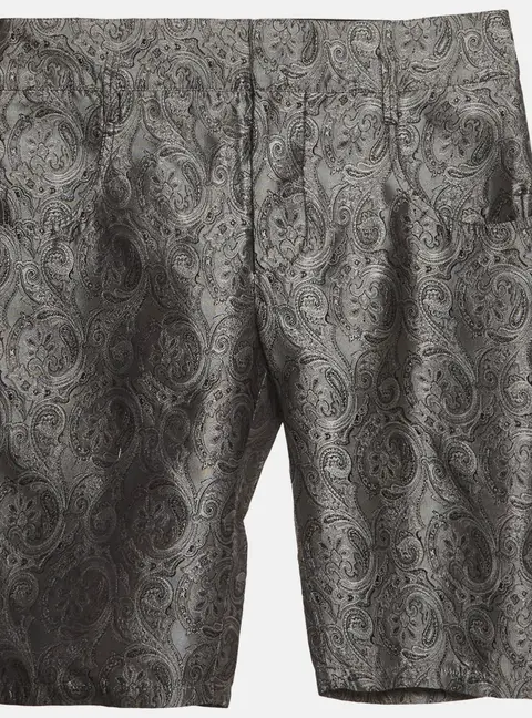 Balenciaga Grey Paisley Print Jacquard Shorts S
