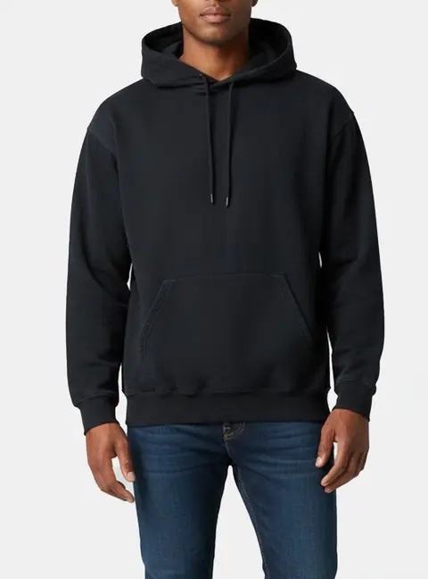 Balenciaga Black Logo Graphic Cotton Knit Hoodie XS