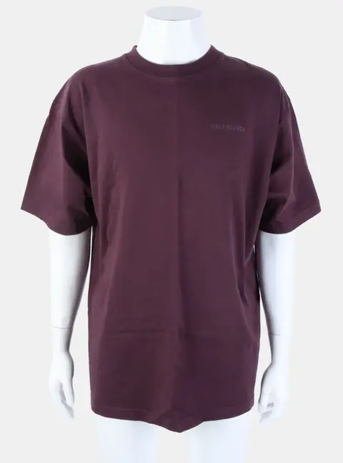 Balenciaga cotton burgundy short sleeves XS