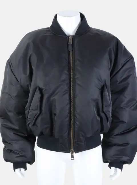 Balenciaga nylon black bomber jumper