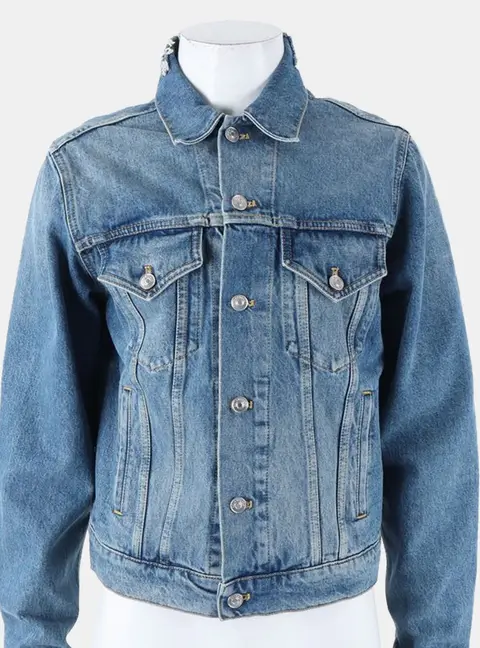 Balenciaga Blue Denim Buttoned Jacket Size S