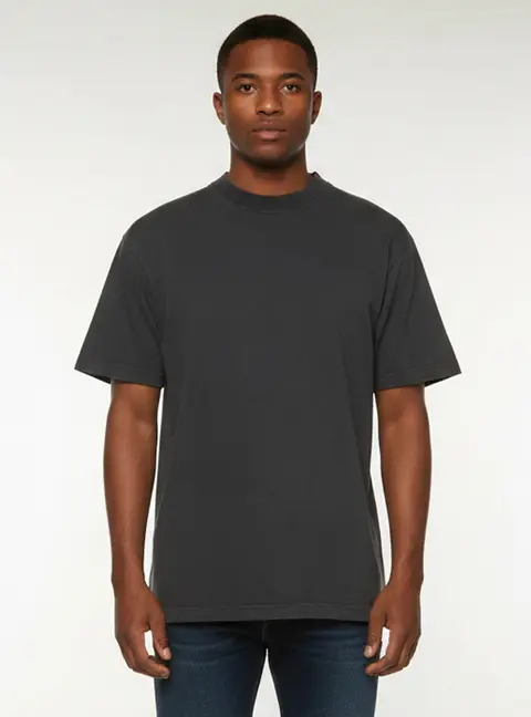 Balenciaga Black Printed Cotton Faded Crewneck T-Shirt XS