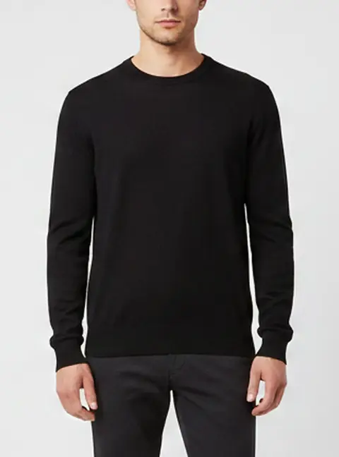 Balenciaga Black Logo Wool Knit Crewneck Pullover L