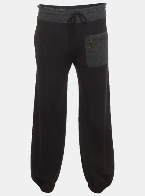 Balenciaga Black Jersey Drawstring Joggers S