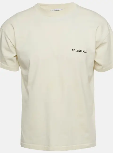 Balenciaga Unisex Yellow Short Sleeve Crewneck T-Shirt L