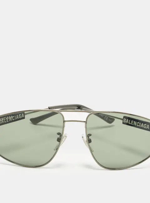 Balenciaga Green BB0115S Aviator Sunglasses