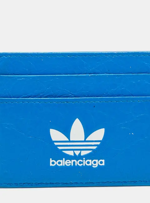 Balenciaga x Adidas Blue Leather Card Holder