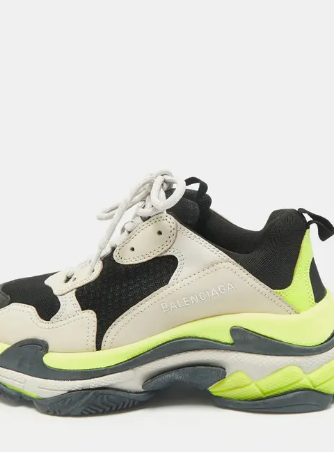Balenciaga Triple S Size 41 Multicolor Mesh and Nubuck Leather Low Top Sneakers