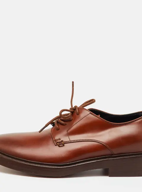 Balenciaga Brown Leather Lace Up Derby Size 40