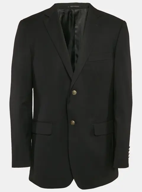 Balmain Black Gabardine Button Detail Single Breasted Blazer XL