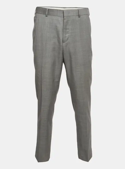 Balmain Grey Wool Slim Fit Trouser XL
