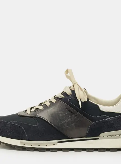 Berluti run track Size 42.5 Tricolor Leather and Suede Lace Up Sneakers