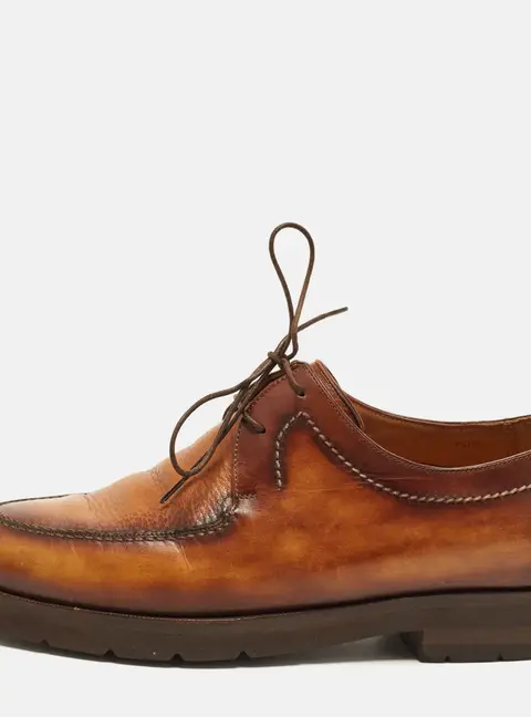 Berluti Size 41 Two Tone Leather Lace Up Derby