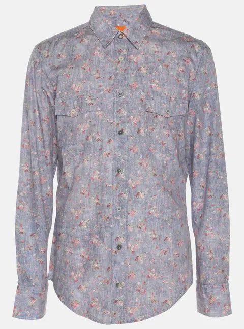 Boss Orange by Hugo Boss Multicolor Floral Print Cotton Long Sleeve Shirt M