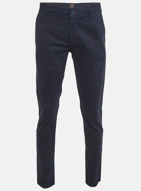 Boss Orange By Hugo Boss Midnight Blue Cotton Schino Slim Pants M