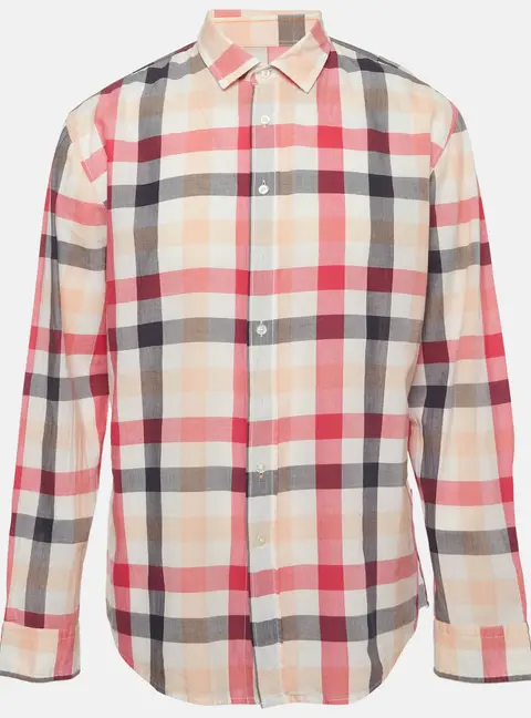 Boss Orange by Hugo Boss Multicolor Plaid Cotton Shirt XXXL