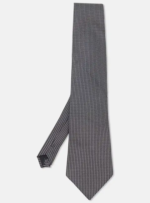 Boss By Hugo Boss Monochrome Jacquard Silk Tie