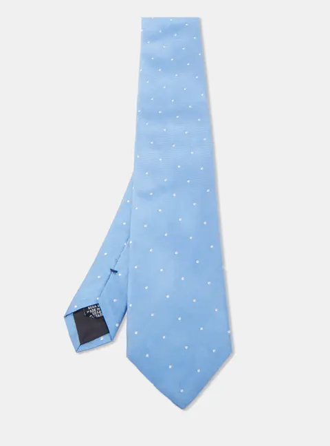 Boss By Hugo Boss Blue Dotted Silk Tie