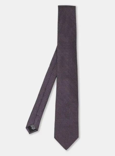 Boss By Hugo Boss Purple Jacquard Silk Tie