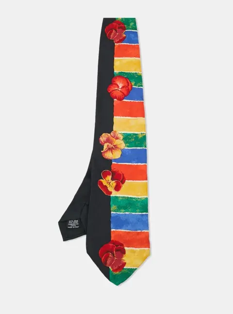 Boss By Hugo Boss Black/Multicolor Printed Silk Tie