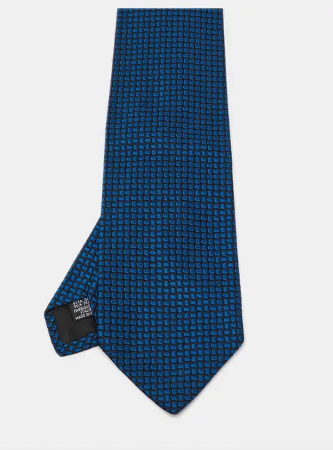 Boss By Hugo Boss Navy Blue Jacquard Silk Tie