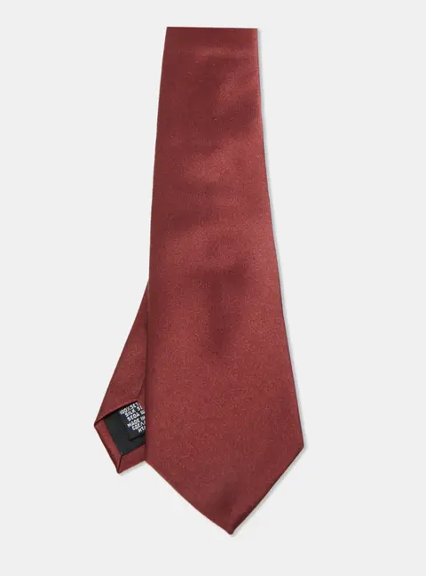 Boss By Hugo Boss Red Satin Silk Tie