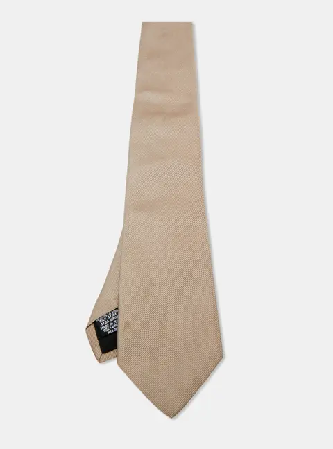 Boss By Hugo Boss Dark Beige Silk Tie