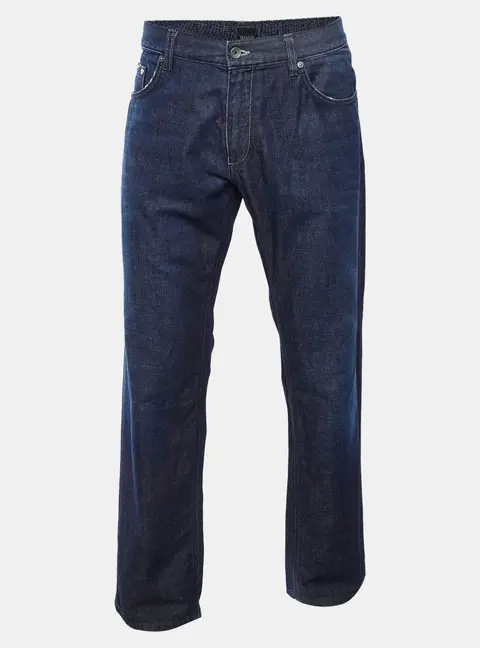 Boss By Hugo Boss Blue Stretch Denim Straight Leg Maine Jeans XL/Waist 36"