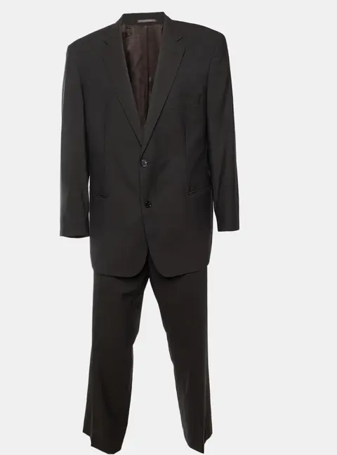 Boss By Hugo Boss Black Wool Single Breasted Pasini2/Movie2 Suit XXXL