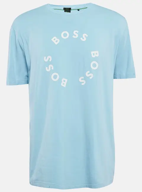 Boss By Hugo Boss Blue Logo Print Jersey Crew Neck T-Shirt XXL