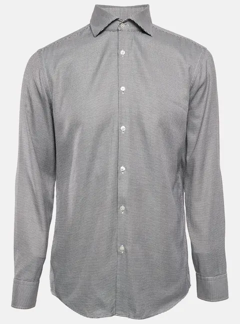 Boss By Hugo Boss Black Patterned Cotton Button Front Slim Fit Shirt XL