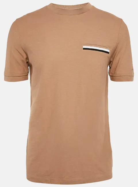 Boss By Hugo Boss Brown Cotton Crew Neck T-Shirt S