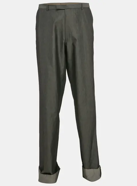 Boss By Hugo Boss Grey Cotton-Silk Tours Trousers 5XL