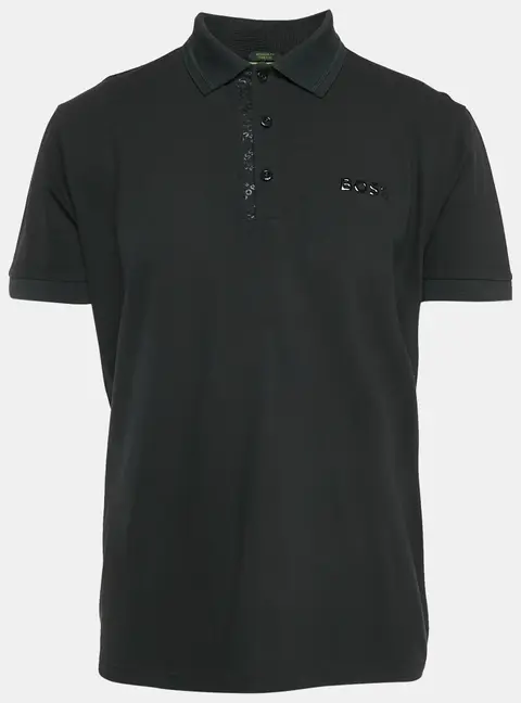 Boss By Hugo Boss Black Cotton Paddy Mirror Polo T-Shirt XL