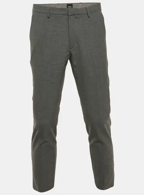 Boss By Hugo Boss Grey Crepe Formal Trousers L