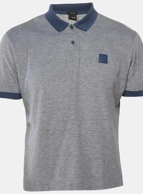 Boss By Hugo Boss Blue Pima Cotton Jersey Polo T-Shirt L