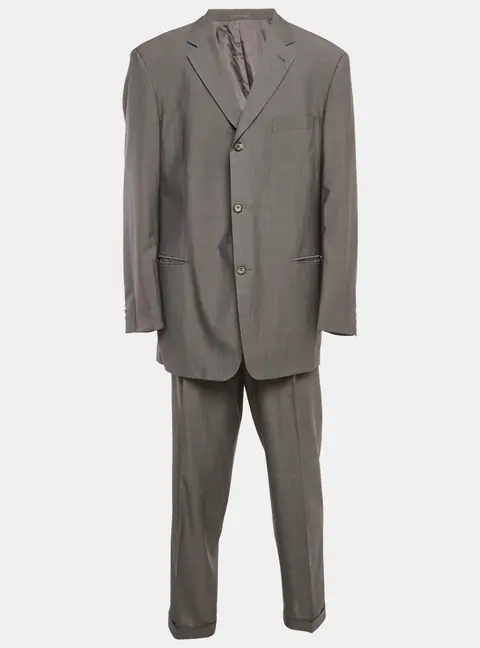 Boss By Hugo Boss Grey Wool Blend Single Breasted Suit XXXL