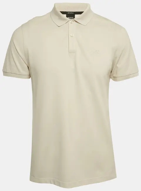 Boss by Hugo Boss Beige Pima Cotton Polo T-Shirt M